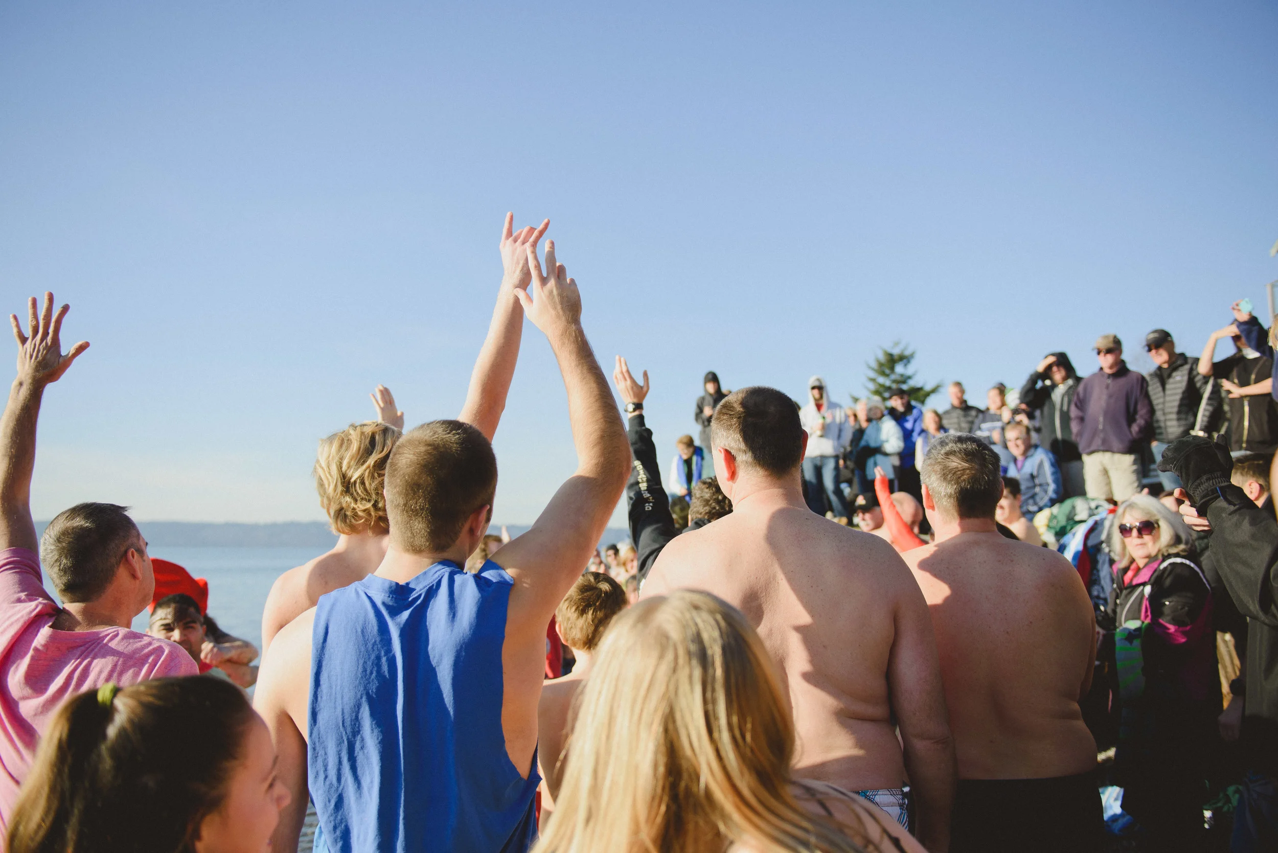 A show of hands for who has participated in past plunges.