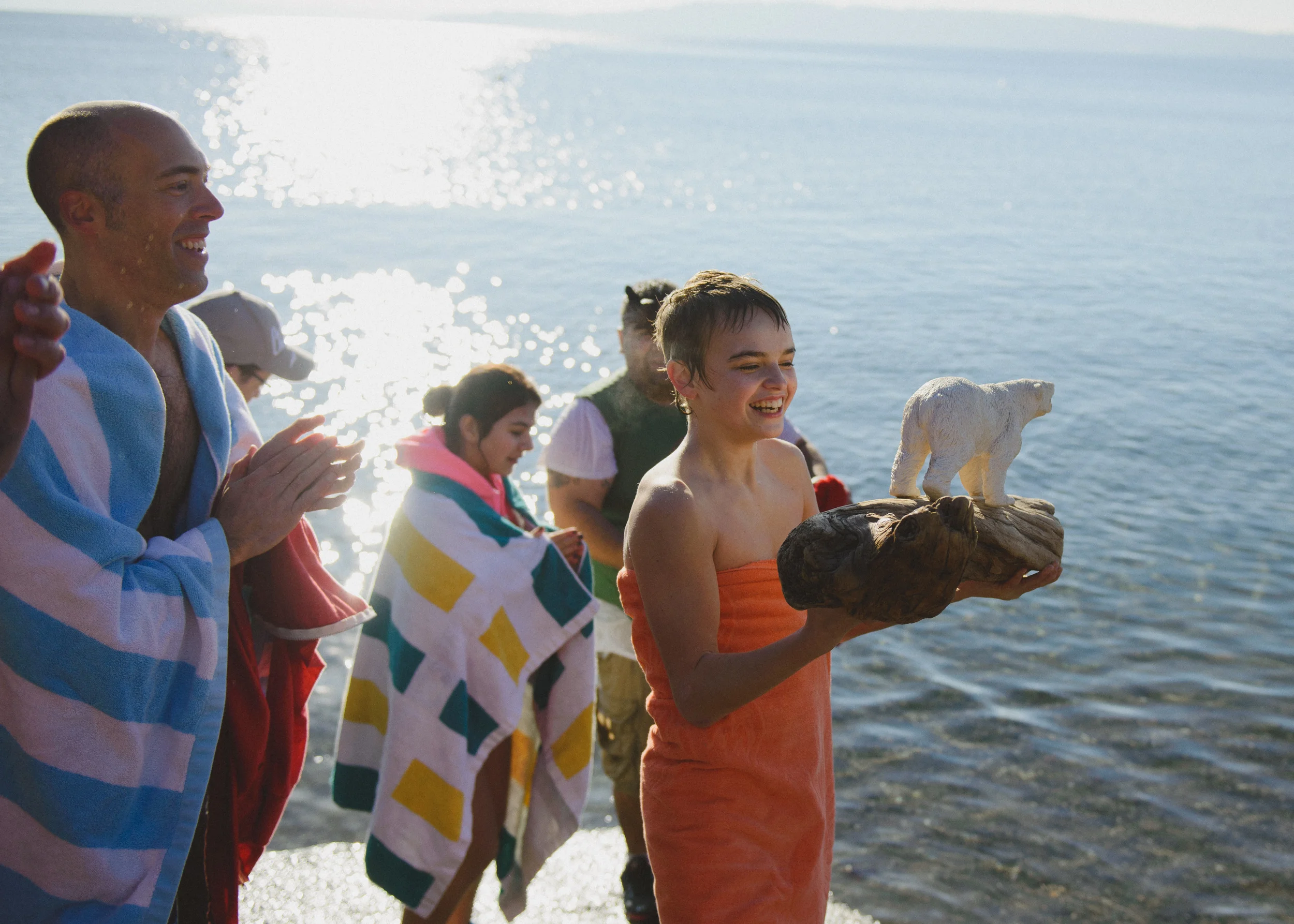 The trophy goes to the most enthusiastic polar bear -- the kid who jumped the gun.