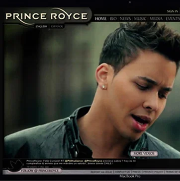 Prince Royce Website