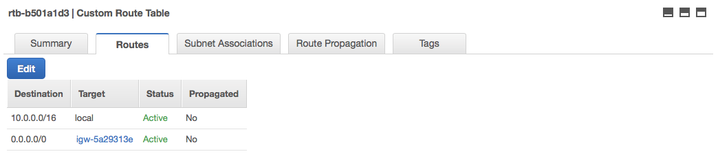 Custom Route Table 1