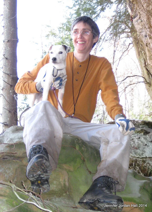 Resting after climbing a cliff during a search