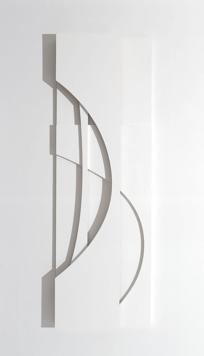 Tablon No. 2, 2006. Gesso on MDF 67 x 22 x 3"