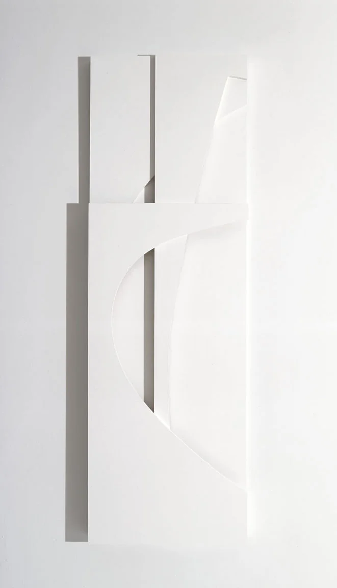 Tablon No. 3, 2006. Gesso on MDF 67 x 22 x 3"