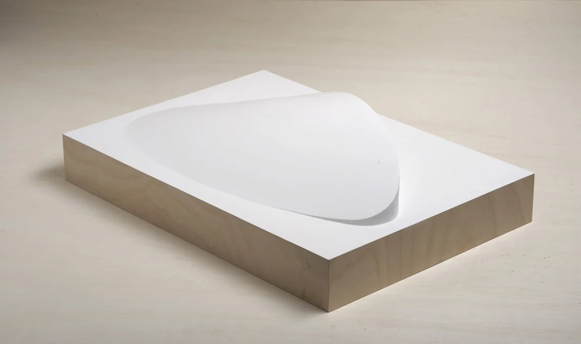 Untitled, 2009. Acrylic gesso on MDF and plywood 6 x 20 x 14" ed.3