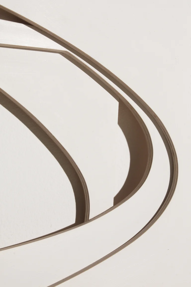 Untitled, 2007. Gesso on plywood 12.5 x 30 x .75"