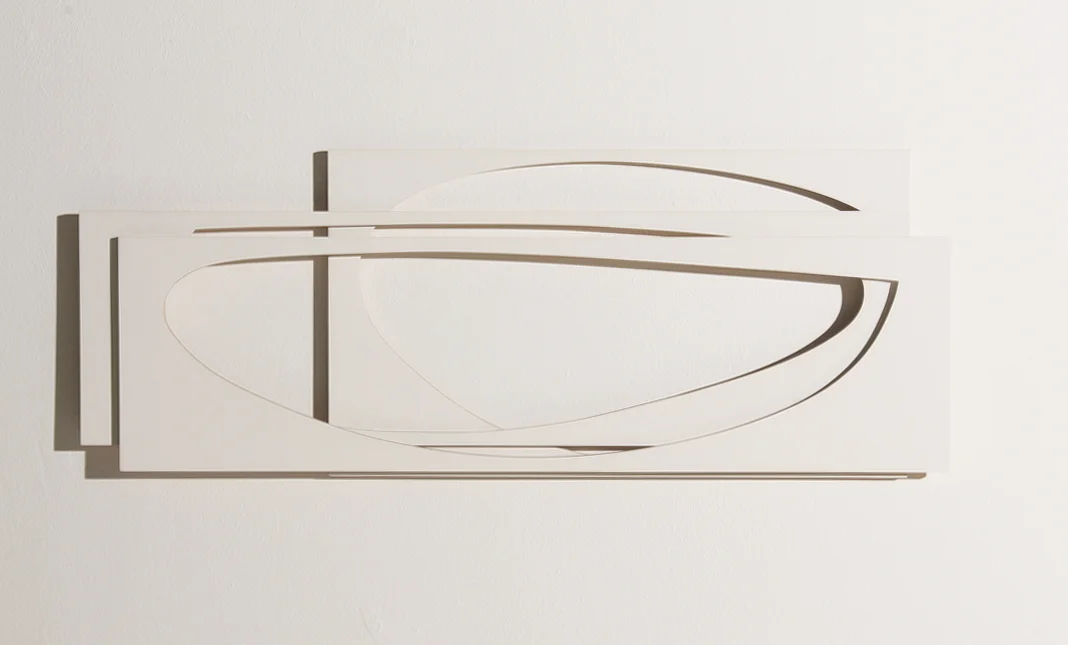 Untitled, 2007. Gesso on plywood 12 x 31.5 x .75"