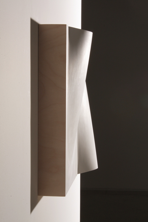 Latiguillo, 2011. Acrylic gesso on plywood and MDF 21 x 16 ¼ x 5 ¼ in.