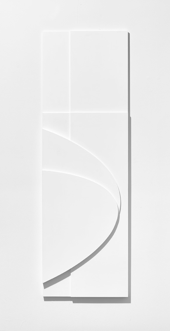 Tablon No. 19. Acrylic Gesso on MDF, 67 x 22 x 2"