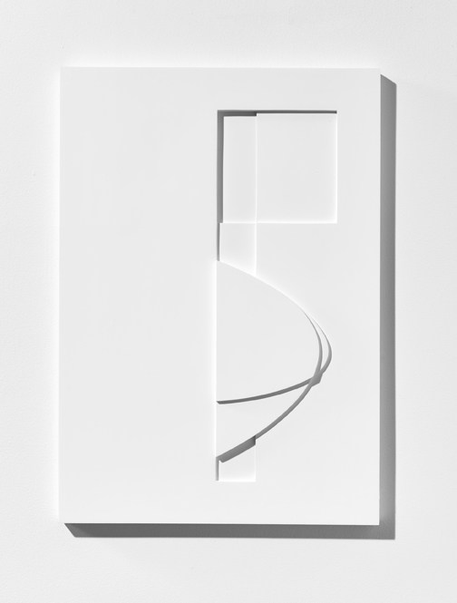 Untitled (2015). Traditional Gesso on Hydrocal (White Gypsum Cement), 20 x 14 x 1". Ed. 5
