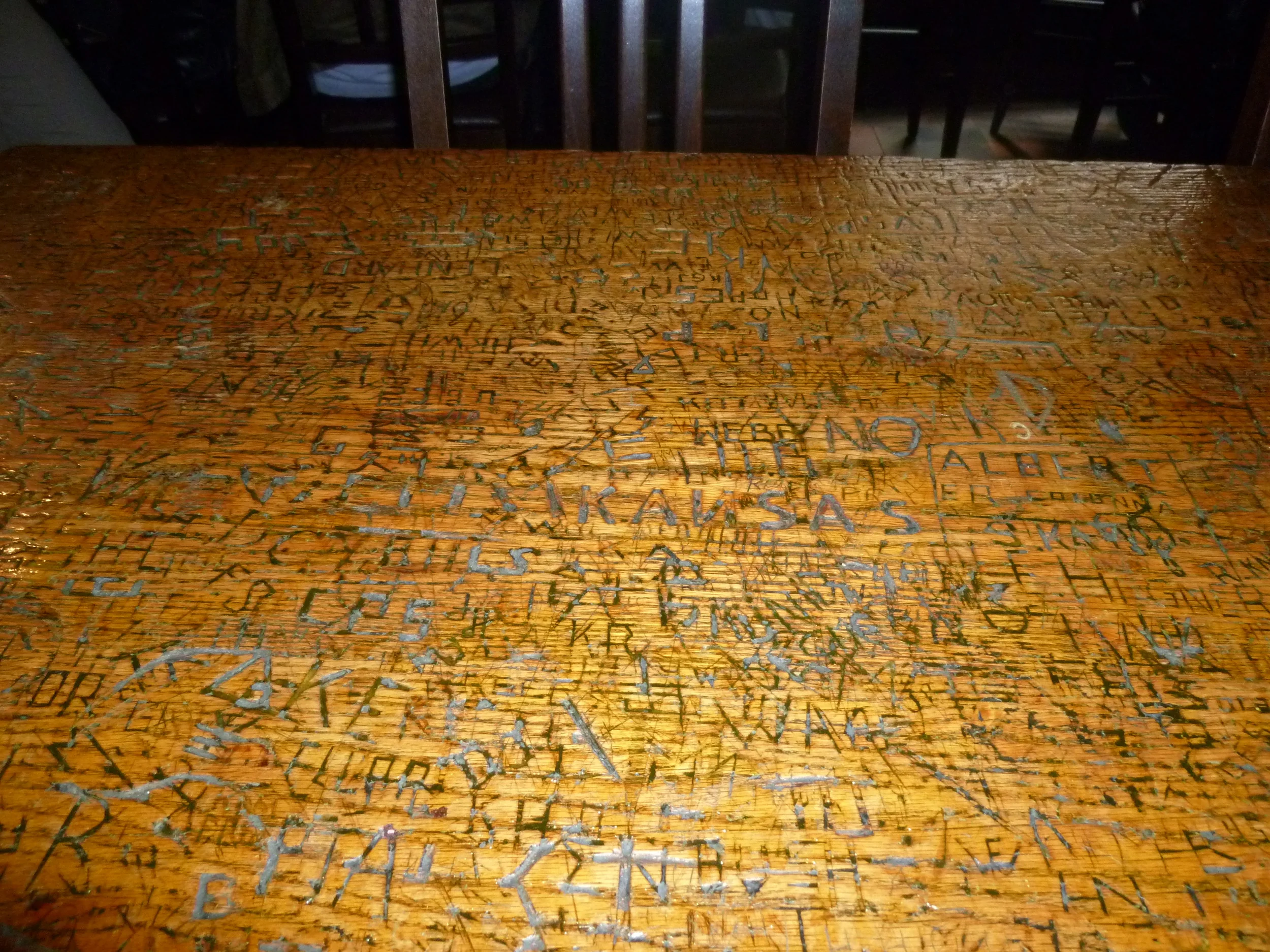 Students carved their names on the wooden tables at the Heidelberg restaurant, except for Rizal, although he often ate there.