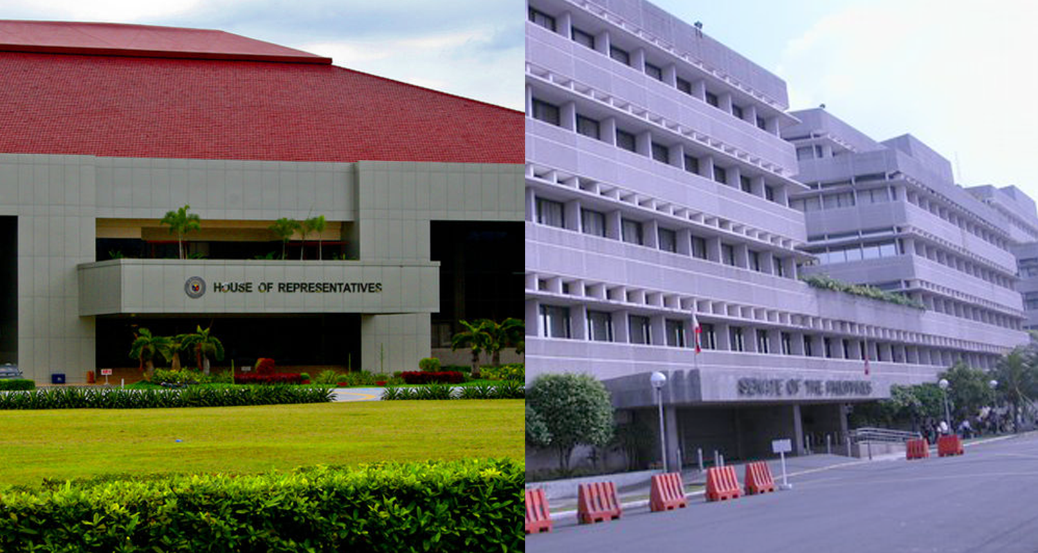 Both Houses of Philippine Congress, the House of Representatives (left) and the Senate (Source: Wikimedia Commons)