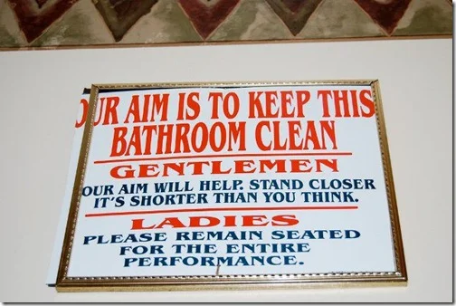 Our aim is to keep this bathroom clean. 