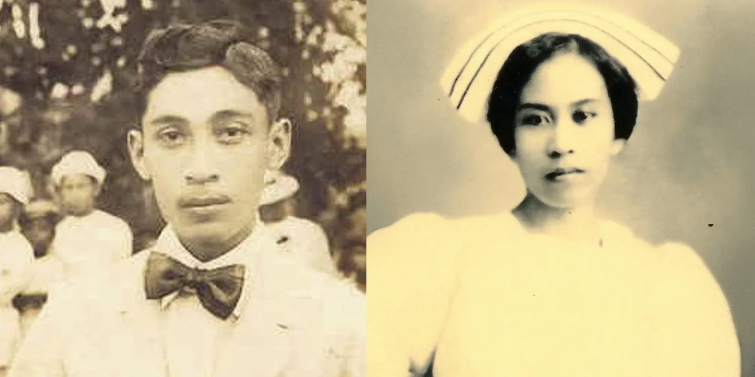 Left: Modesto Aquino, San Fernando, La Union, early 1920s. Right: Teresa D. Ancheta as a nursing student at PGH, 1916 (Photos courtesy of Dr. Belinda Aquino)