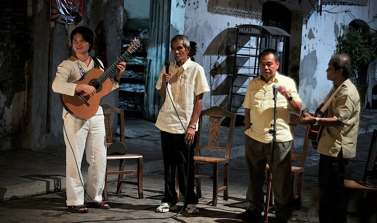 Benito Bautista's latest film "Harana," featuring the Harana Kings: Florante Aguilar, Celestino Aniel, Romeo Bergunio and Felipe Alonzo (Photo by Lourdes Figueroa)