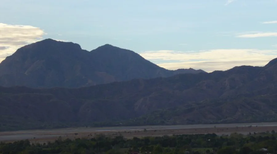 The "Sleeping Beauty" of the Cordillera mountain range keeps watch over Bangued.  (Photo courtesy of Paulynn and Gloria Sicam)