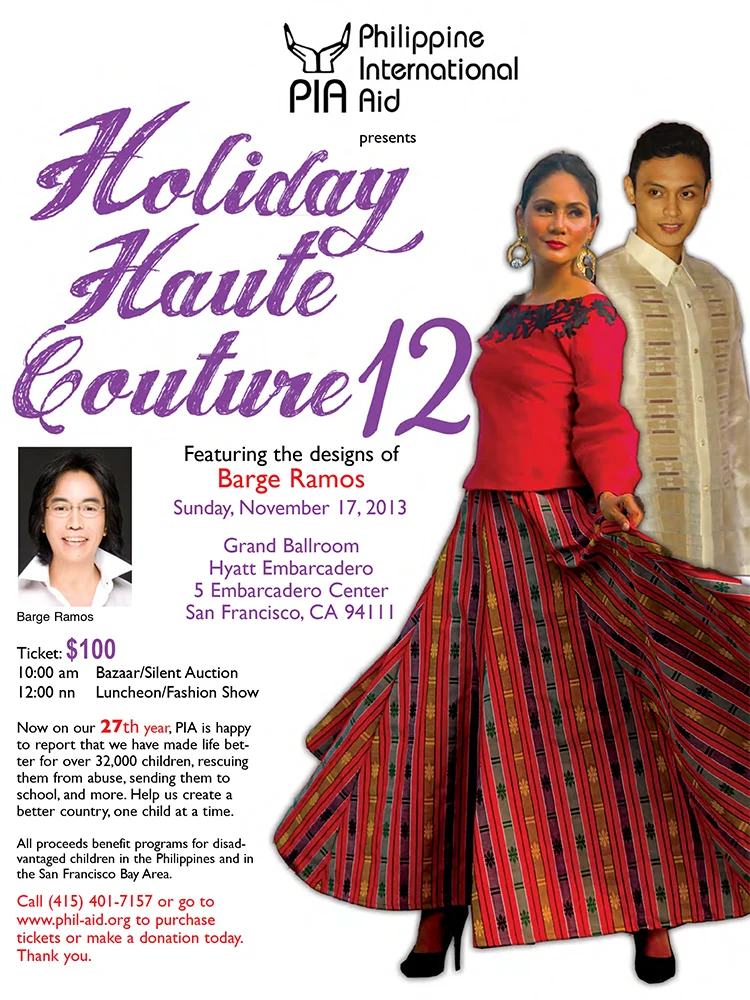 [PARTNER] Designer Barge Ramos in Fundraiser to Help Filipino Youth