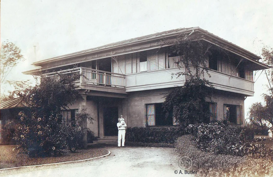 Cotterman home in Pasay with C.M. Cotterman (Photo courtesy of Andy Butler) 