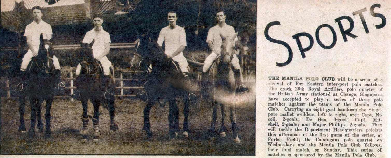 British riders at the Manila Polo Club