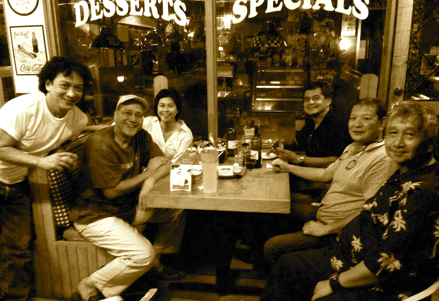 (L-R) Edo Adriano, Oscar Peñaranda, Annabelle Lee-Adriano, Nonoy Del Prado, Jose Manuel (Dong) Villegas. Alex France, Sr. (Photo courtesy of Annabelle Lee-Adriano)