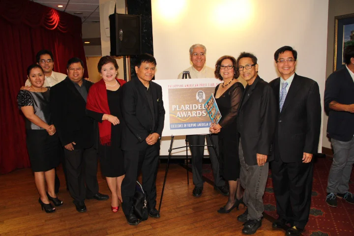 The 2013 Plaridel Awards (L-R): Deputy Consul General and Mrs. Jaime Ascalon, Arnold Pedrigal, Mrs. Teresita Paynor, Emil Guillermo, Prof. Oscar Penaranda, Esther Chavez, Robert Henry and Rene delos Santos, Tourism Director for San Francisco