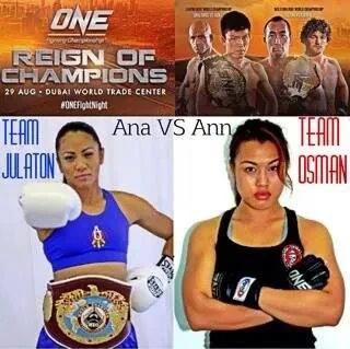 Ana "The Hurricane" Julaton fights Malaysian Ann Osman in Dubai MMA Match