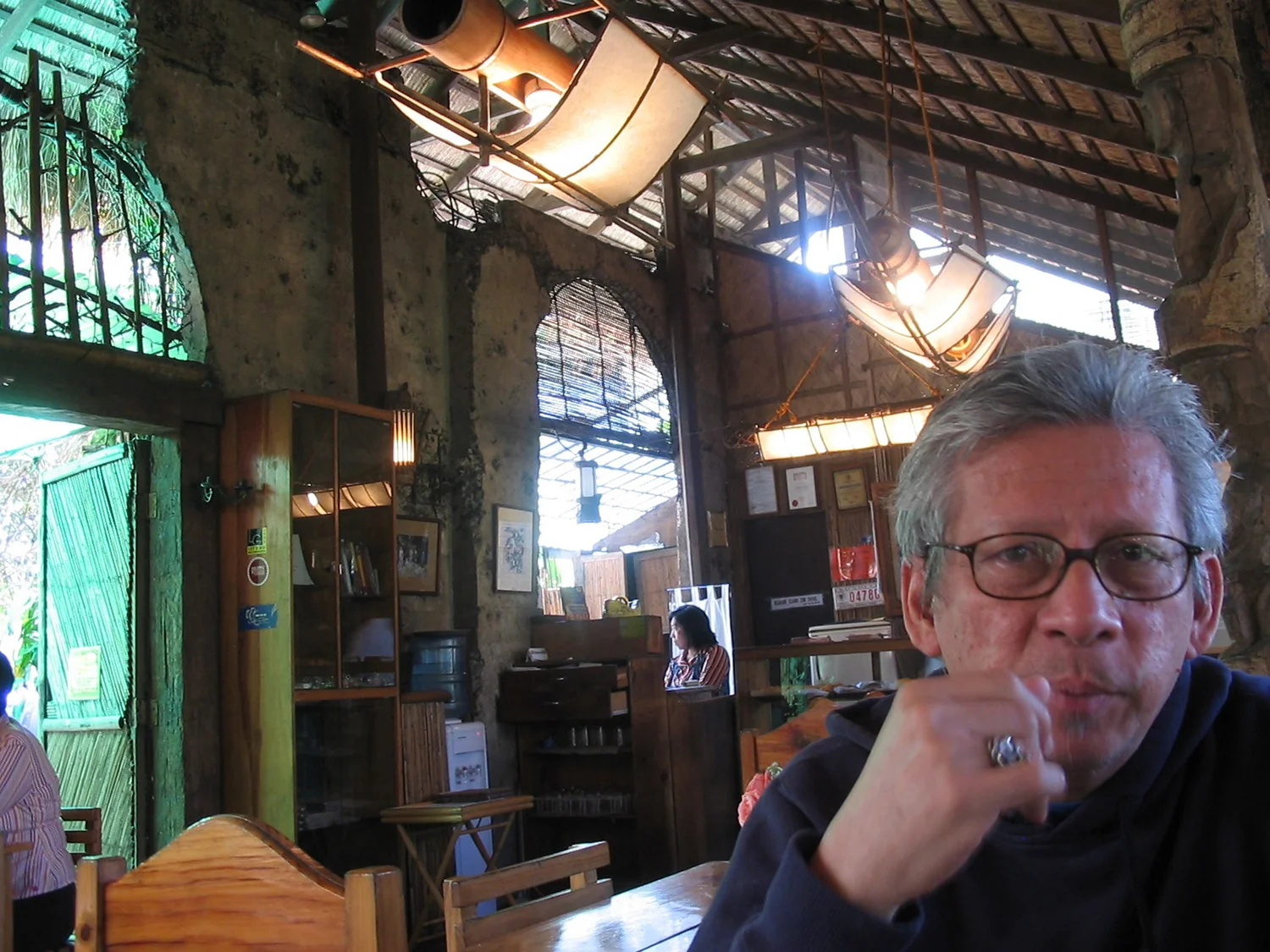 Luis H. Francia at Cafe-by-the-Ruins (Photo courtesy of Luis H. Francia)