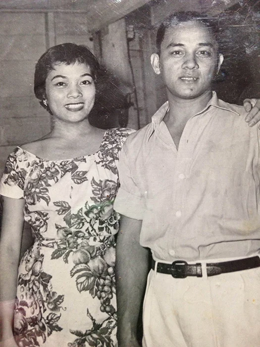 Caridad Sanchez and her youngest brother, Pat (Photo courtesy of Cathy S. Babao)