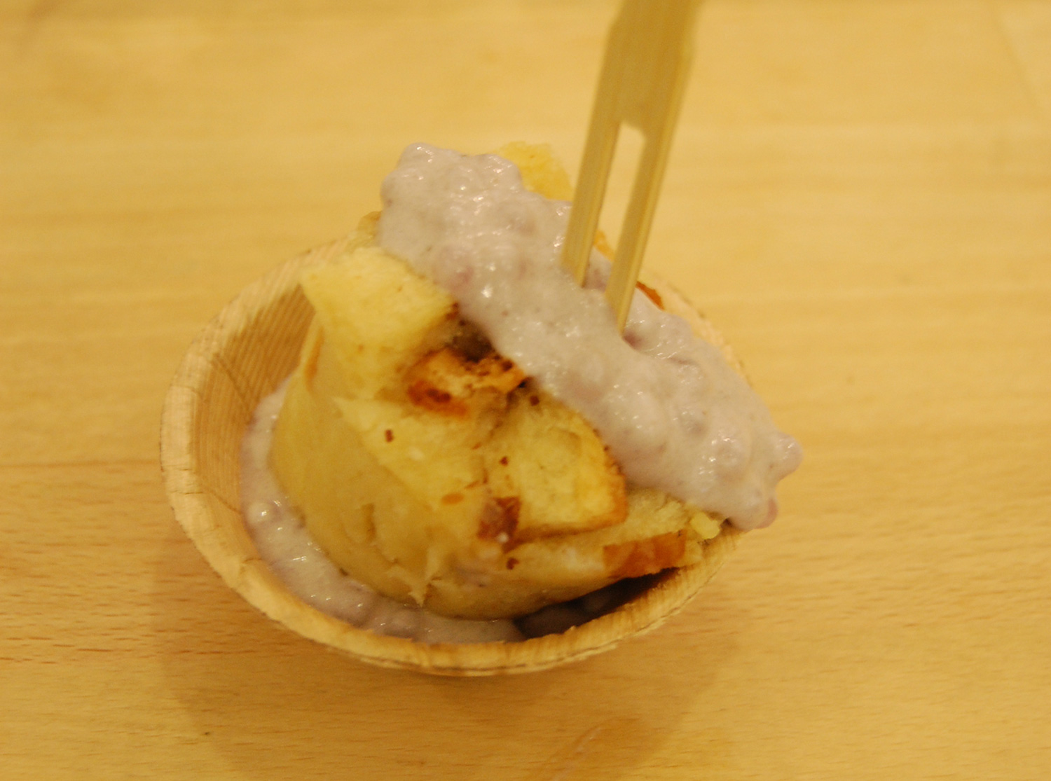 Ube Tapioca on Bread Pudding (Photo by Raymond Virata)