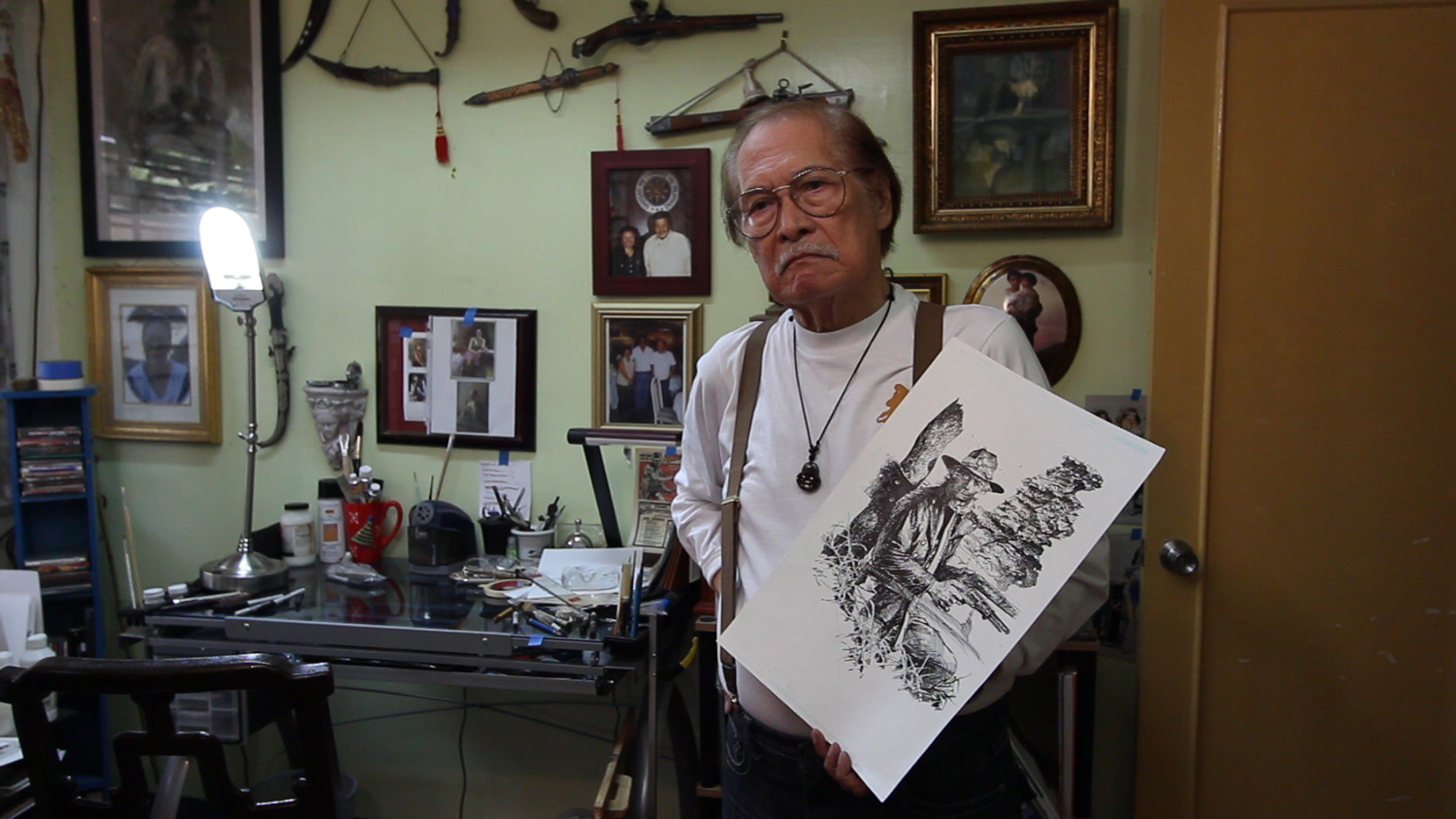 Tony de Zuniga with his creation, Jonah Hex (Photo courtesy of Pepper Marcelo)
