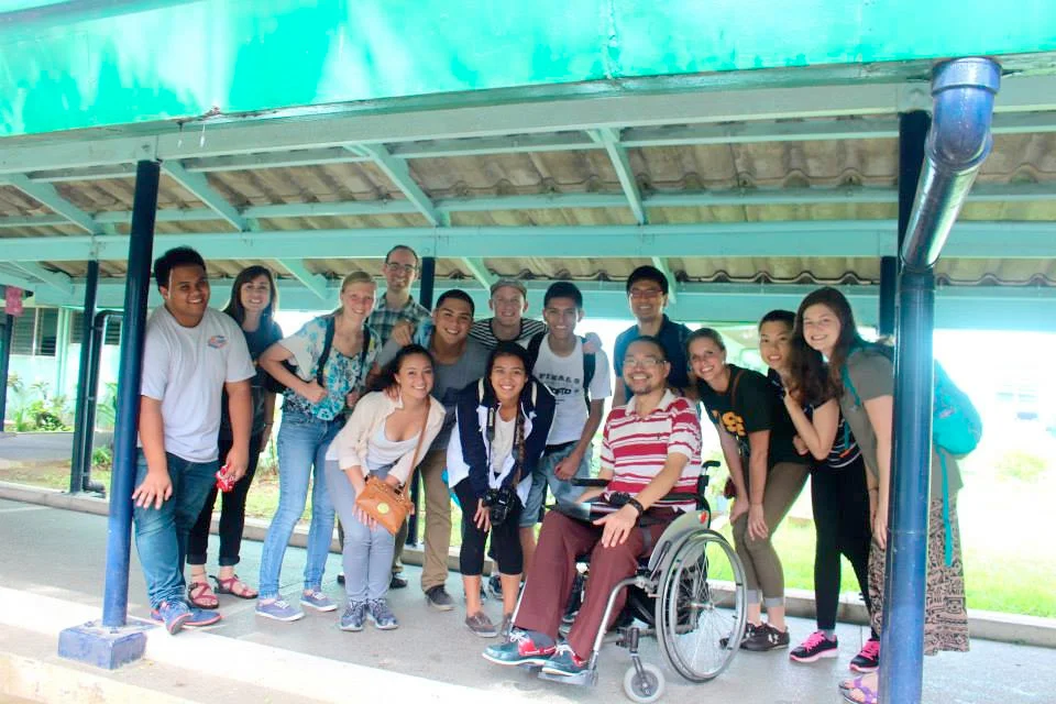 This year's group of USF students visited "Tahanang Walang Hagdanan" (meaning "House without Stairs" for people with disabilities). (Photo by Ty Bernardo)