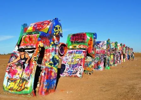 The Cadillac Ranch in Amarillo, Texas (Photo courtesy of Carolina Esguerra Colborn)