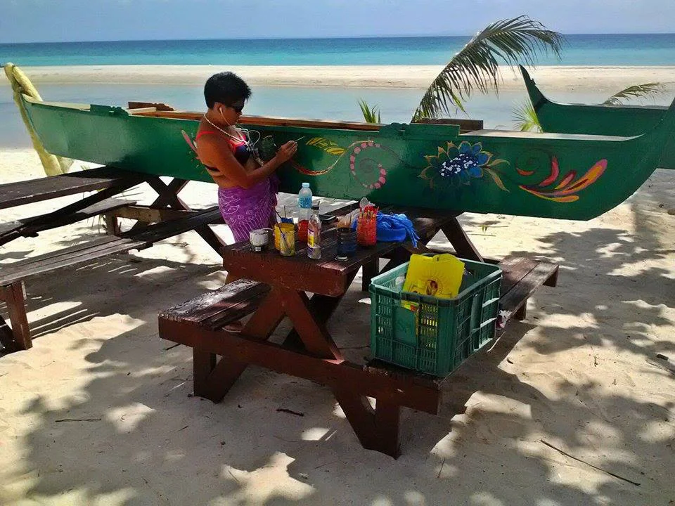 The two bancas made for the Deo brothers, "Benjamin" (top) and "Ella" named after Joseph Francia's children. (Photo courtesy of the Francia family)