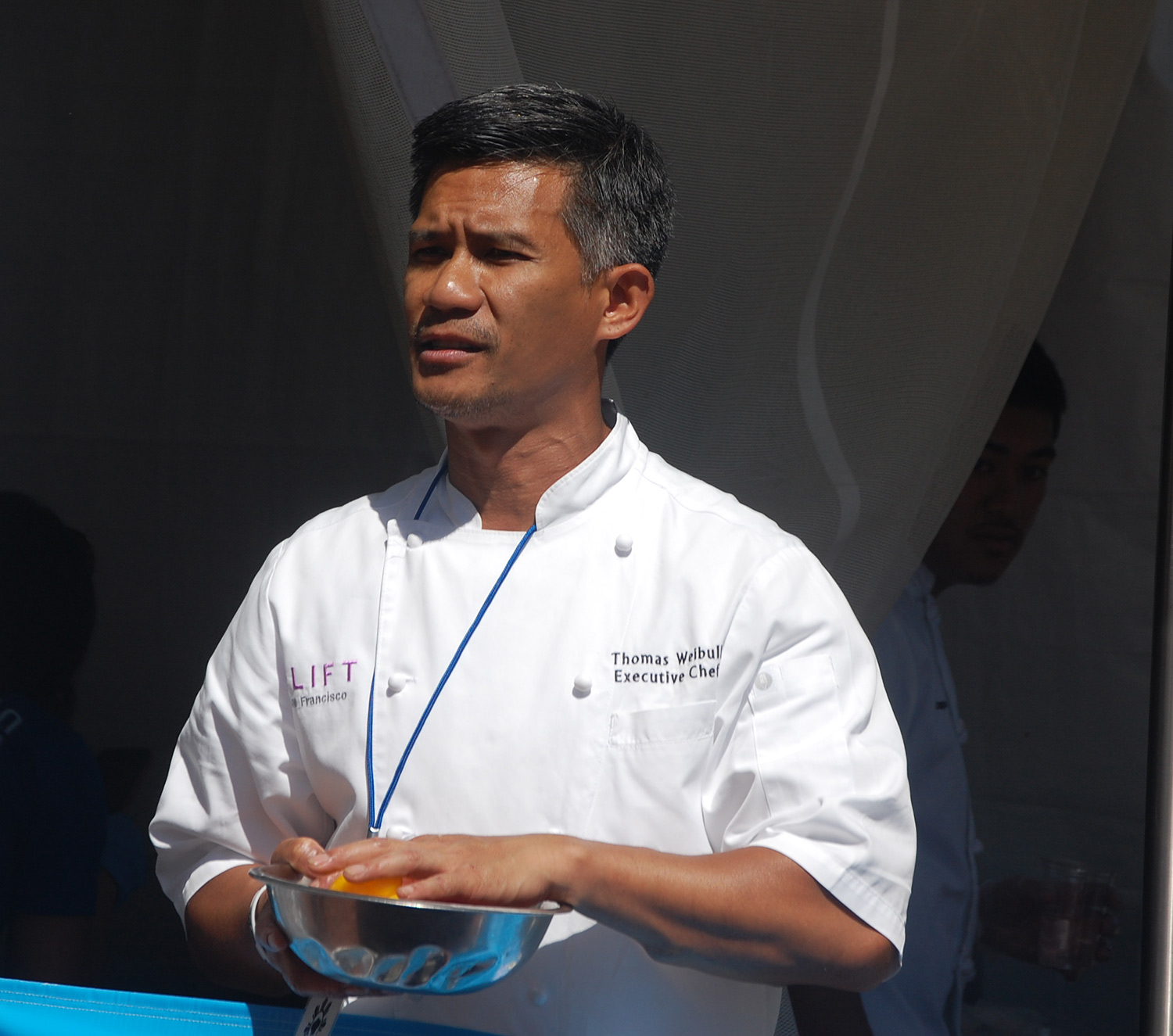 Chef Thomas Weibull starts off the cooking demos at Savor Filipino&nbsp;(Photo by Raymond Virata)