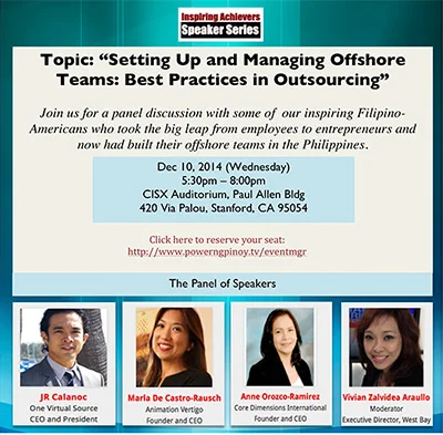 Inspiring Achievers Speaker Series: Setting Up and Managing Offshore Teams: Best Practices in Outsourcing