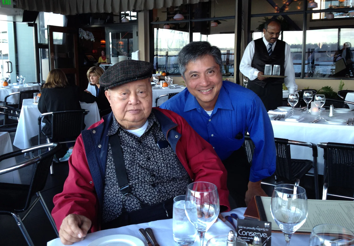 F. Sionil Jose (left) and Benjamin Pimentel (Photo courtesy of Benjamin Pimentel)