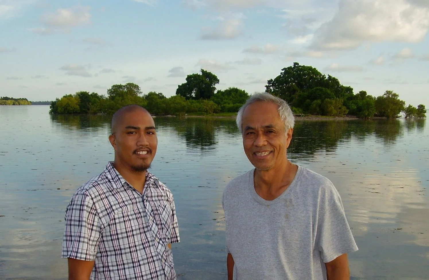 Abe Ellorin (right) and son Bernard in Tawi-tawi