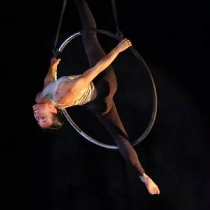 She Spins in the Air with the Greatest of Ease