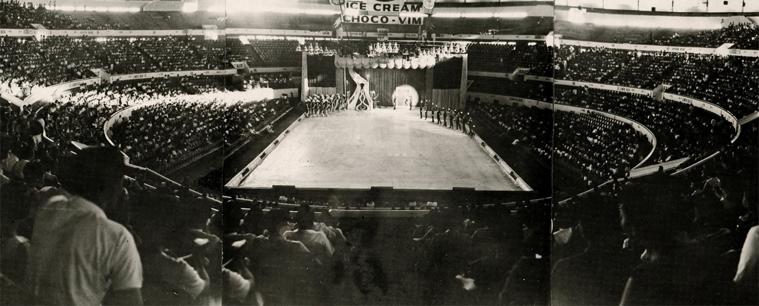 Wide-angle shot of” Holiday on Ice” at the Araneta Coliseum, 1962 edition. Because of Manila's warm climate, the ice shows were a great treat and often sold out. (Photo courtesy of Roy Blakey)