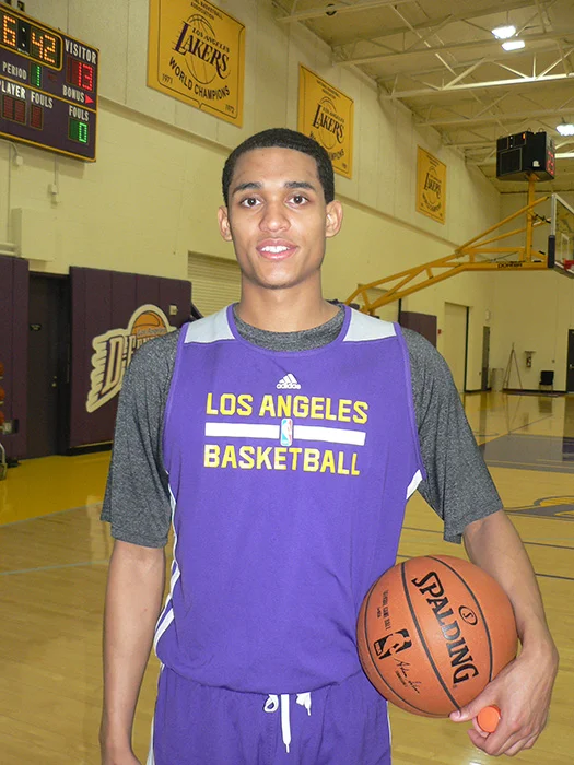 Clarkson at a practice prior to their game vs. the Milwaukee Bucks on February 27, 2015 (Photo by Tina Maddela)