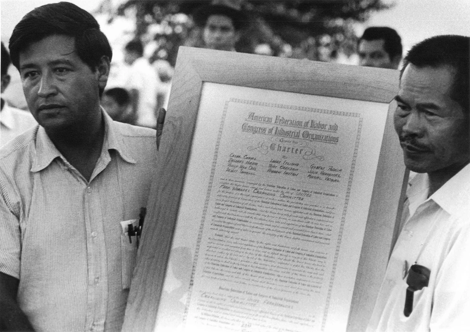 Cesar Chavez and Larry Itliong (Source: NYTimes.com/leroychatfield.us)