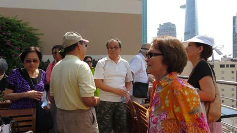 On the roof of the Caravelle Hotel (Photo courtesy of Ken Kashiwahara)