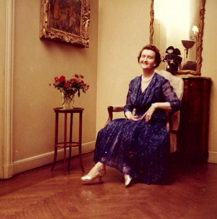 Self-portrait of Huguette Clark, taken from an early Polaroid camera, at her New York apartment, from the 1950s. (Source: Huguette Clark estate and  www.emptymansionsbook.com )