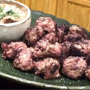The Happy Home Cook: Longanisa Meatballs with Peanut Dipping Sauce