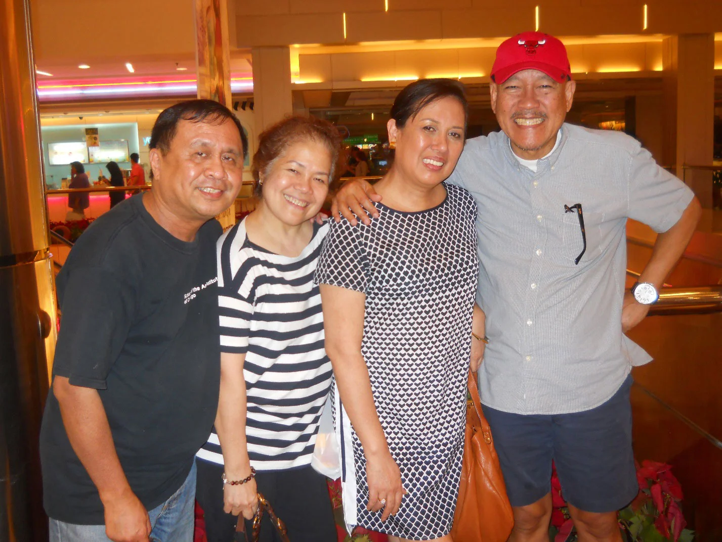 The author with Clarissa Bañuelos Subagyo, Marie Alcazar de la Torre, and Dave de la Torre. (Photo courtesy of Rey E. de la Cruz/Photo editing by Ivan Kevin Castro))