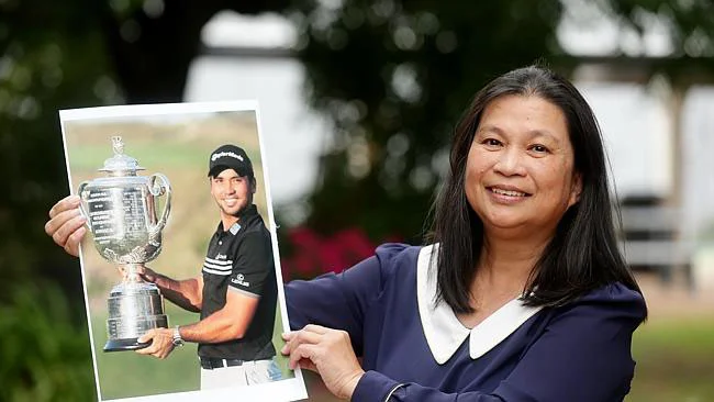 Dening Day, proud of her son winning one of golf's major tournaments (Source: NewsCorp Australia)