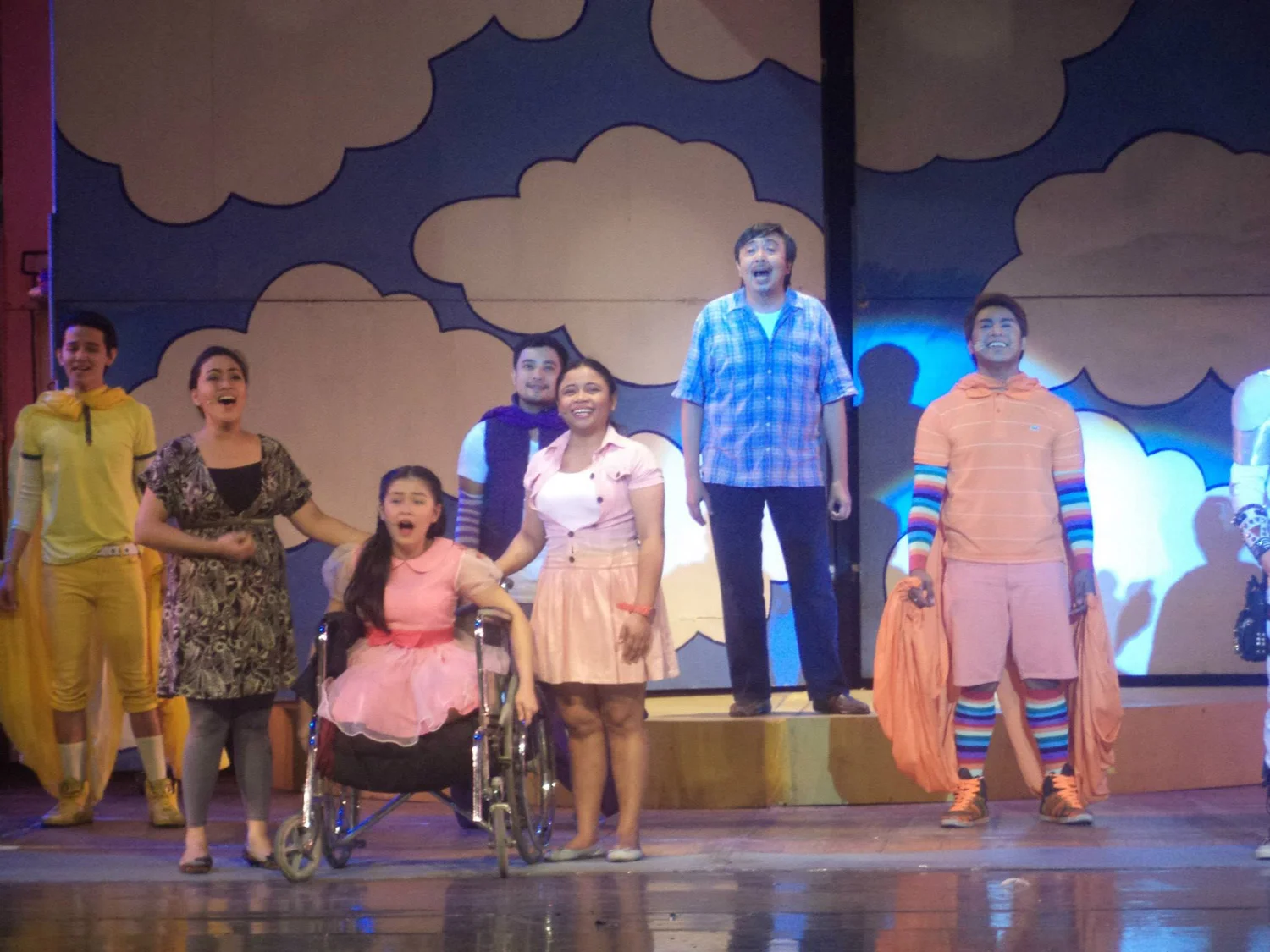 Pascua as Tatay in Sandosenang Sapatos. First staged by the Valenzuela City Center for the Performing Arts (VCCPA) in 2008-2009. Revived by GTF and VCCPA in 2015. Directed by Andre Tiangco & Gean Allain De Leon. Pascua's favorite role (Photo by Bodjie Pascua)