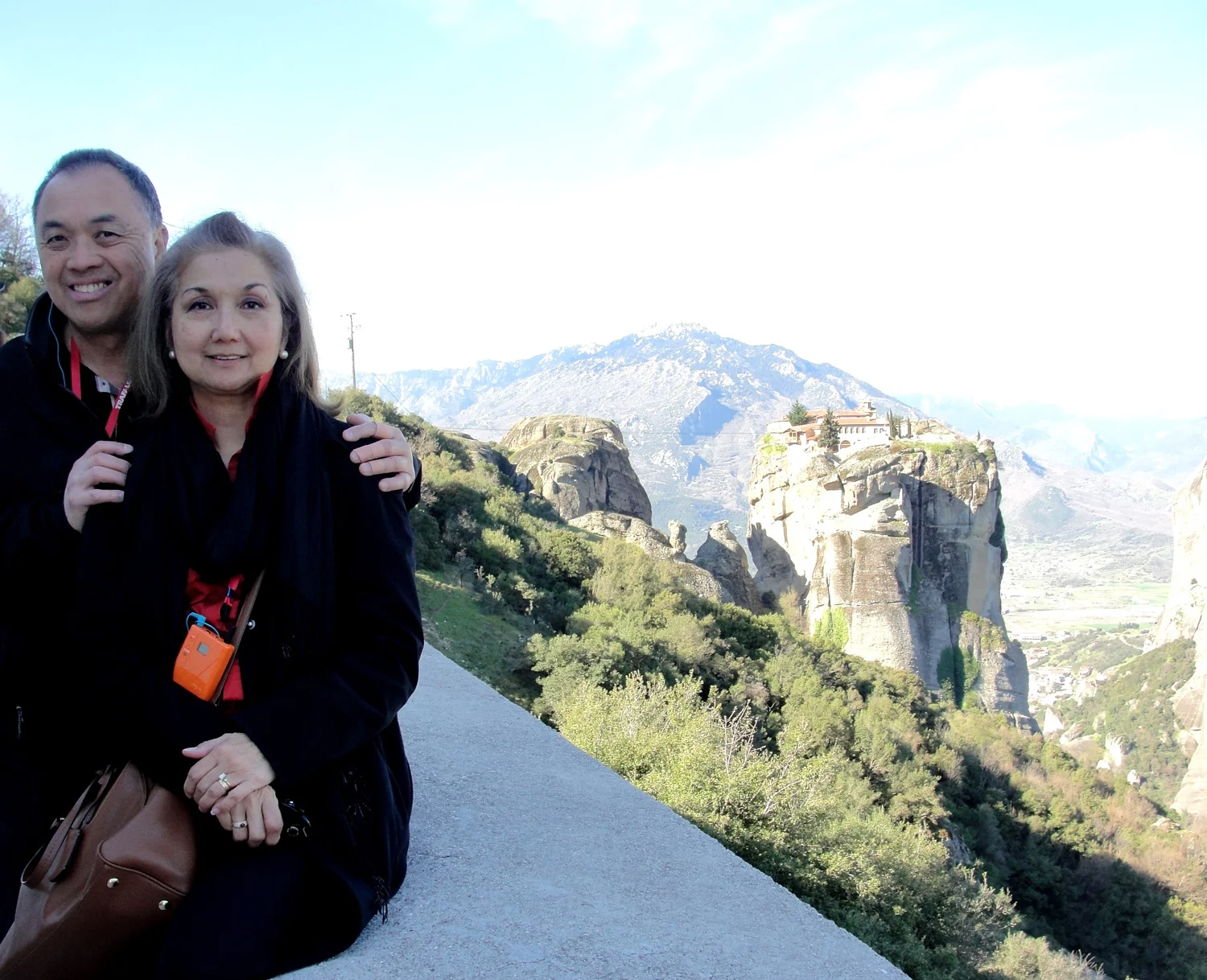 Marveling at the monasteries of Meteora (Photo by M. Z. Moreno)