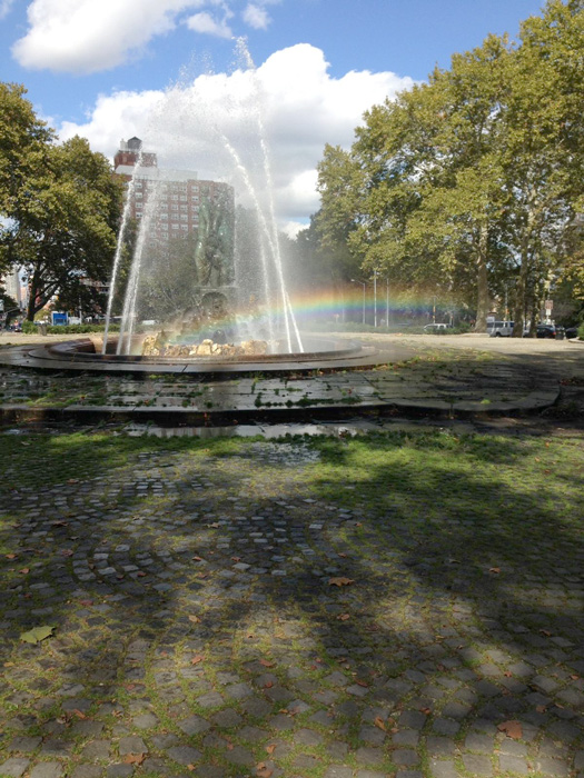 A rainbow appears as the wedding takes place. (Photo by Gemma Nemenzo)