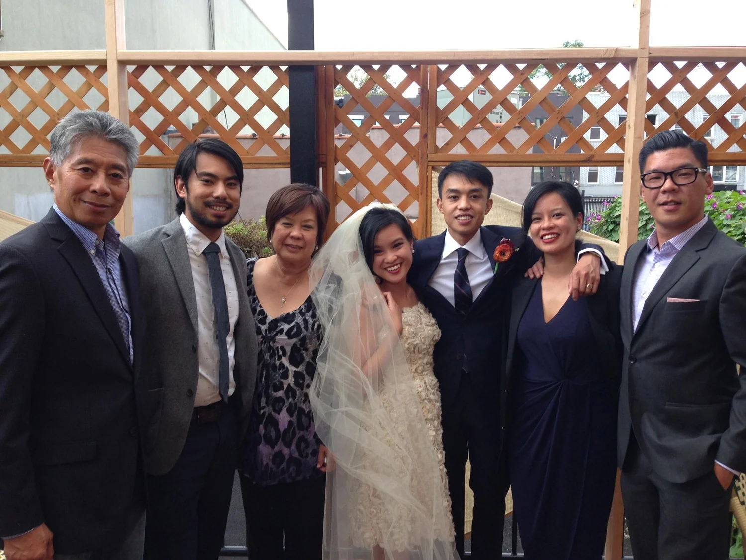 Jensen is the newest member of our expanded family, which includes Bien and Anthony who couldn't 't make it. (L-R Irwin, Irwin Jr., me, Maia, Jensen, Jaja and Carlo) (Photo courtesy of Gemma Nemenzo)