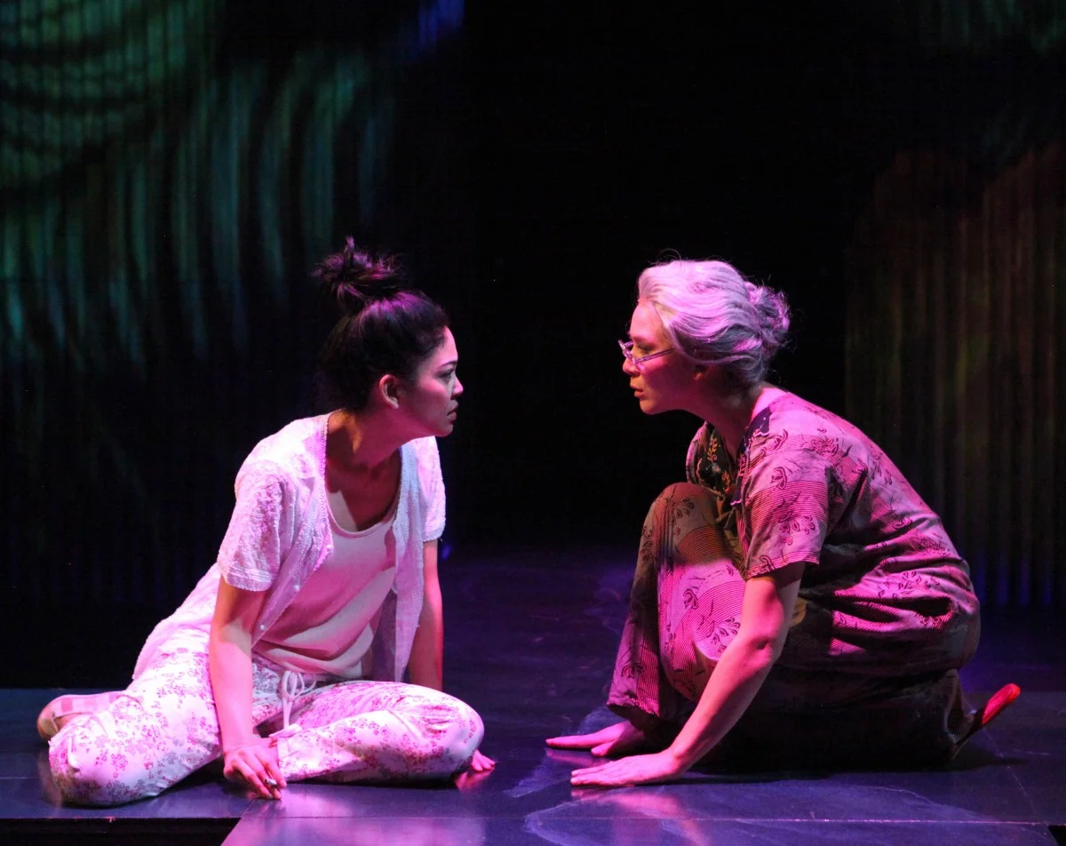 Rio (Rinabeth Apostol) shares a quiet moment with her grandmother (Charisse Loriaux)(Photo by Jennifer Reiley).